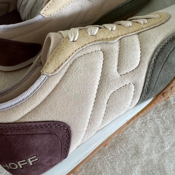 Hoff Women's Stylish Sneakers - Cream, Olive, and Brown - Picture 4 of 8